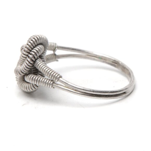 Vintage Silver Knot Ring Mattenklopper Style Friendship Love Suriname Dutch - Picture 10 of 14